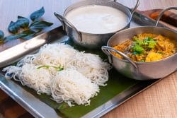 Idiyappam with Coconut Milk