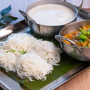 Idiyappam with Coconut Milk