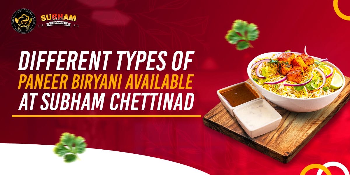types of paneer biryani